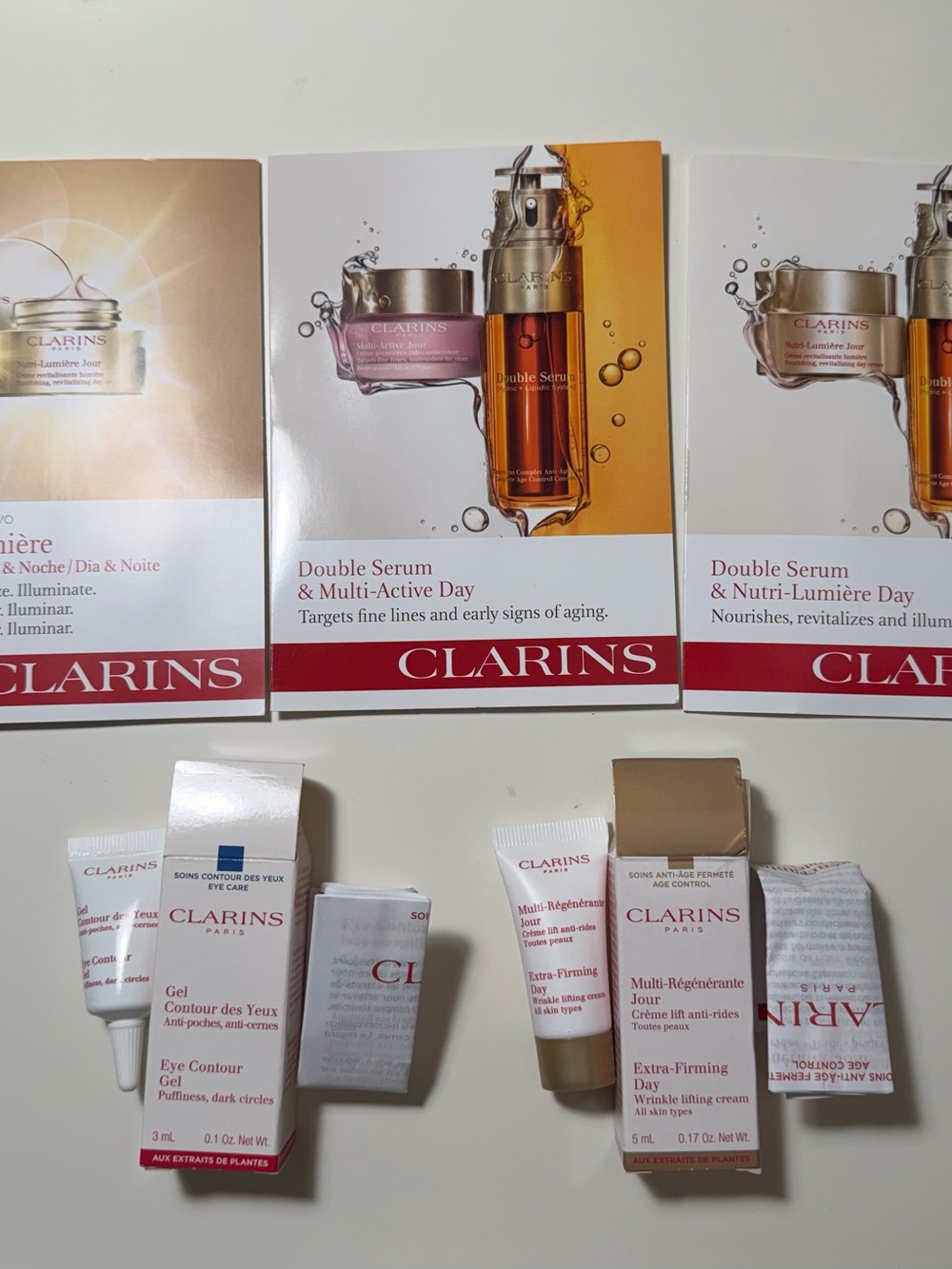 Clarins skincare samples set -8 pcs